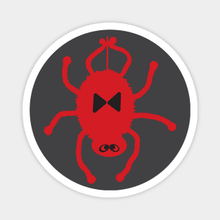 CREEPY CUTE RED SPIDER Halloween Black Widow - UnBlink Studio by Jackie Tahara Magnet